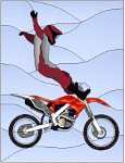 Stained Glass Pattern-MotorCross Airborne